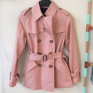 Coach trench coat in blush - XS